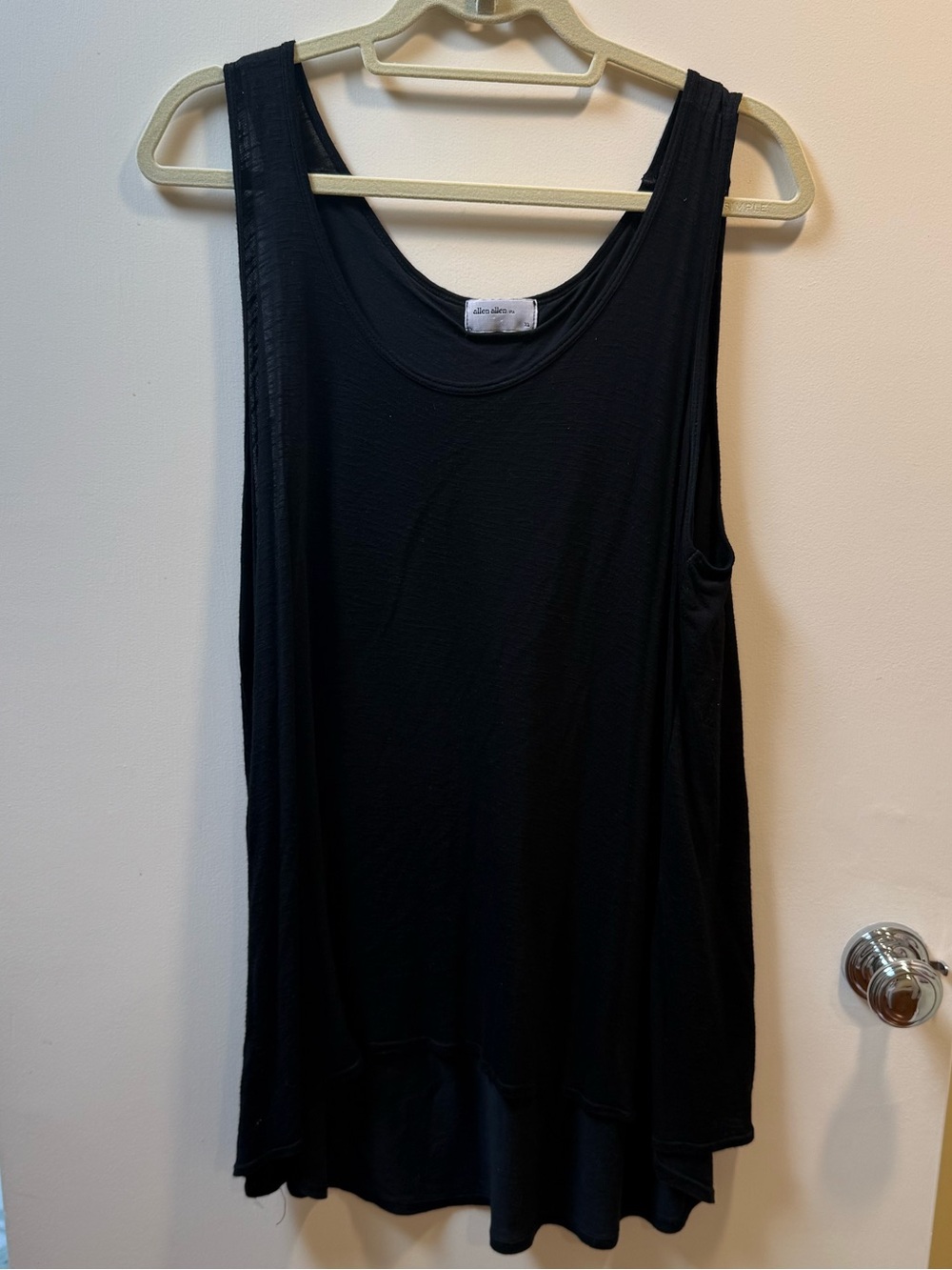 Sleeveless Black Women's Tank Top by Allen Allen